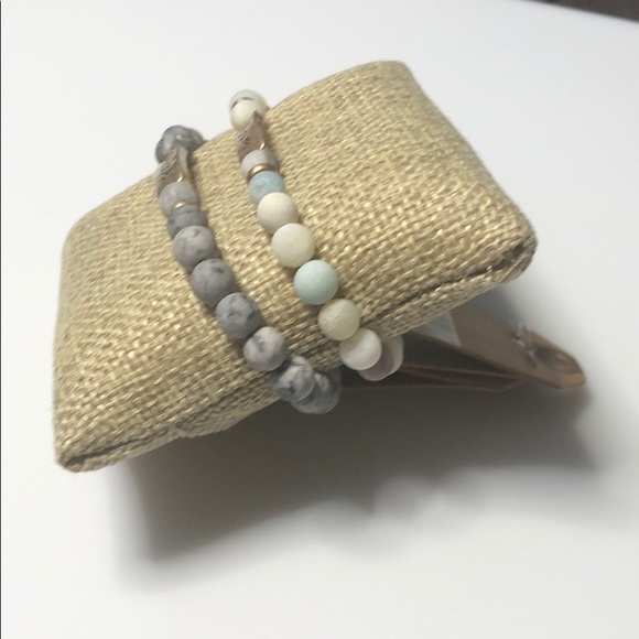 Multi-color bead Love & grey Hope Bracelet set - Picture 4 of 8